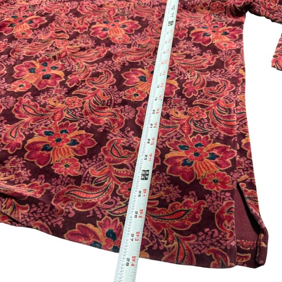 Vintage 1980s LizSport Velour Cowl Neck Top | Large - Picture 8 of 9